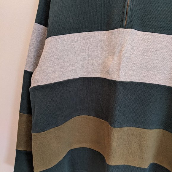 Lands End Colorblock XL Half-zip Sweater - Picture 4 of 8